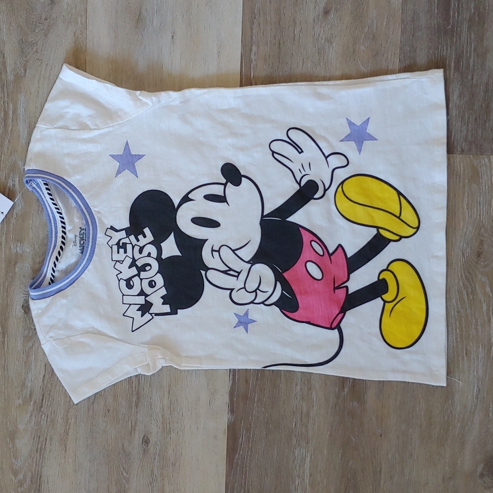 NWT Disney Mickey Mouse Girls Graphic T-Shirt Size M (8) - Picture 1 of 7